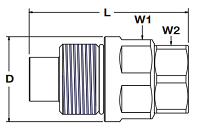 Parker FET Nipple Dimensions