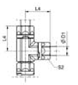Parker EO-3 EL Swivel Run Tee Dimensions 2