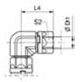 Parker EO-3 EW Swivel Elbow Dimensions 2