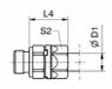 Parker EO-3 GE-M-ED Male Stud Connector Dimensions 2