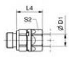 Parker EO-3 GE-R-ED Male Stud Connector Dimensions 2