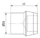 Parker EO-3 VKA Blanking Plug Dimensions