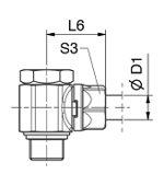Parker EO-3 WH-R-KDS Banjo Fitting Dimensions 2