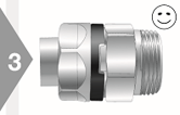 Image of EO3 Swivel Nut Assembly Check - Correct