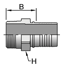 Parker 43 series 0143 crimp fitting