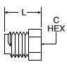 Parker 309p - thermoplastic reducer bushing dimensions