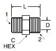 Parker 316P - dimensions