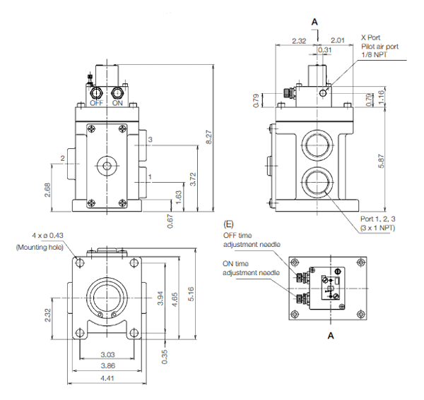 Parker ASV13000 Air Saver Dimensions