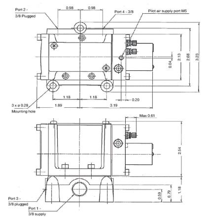 Parker ASV2000-AA Dimensions 1