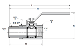 V500P-HB Brass Hose Barb Ball Valve