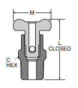 DC603 Drain Cock Dimensions