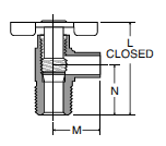 DC607 Bib Drain Valve Dimensions