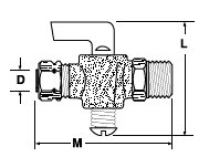 V304C-V304CA Ground Plug Shutoff Valve Dimensions