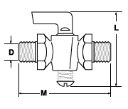 V401P Ground Plug Shutoff Valve Dimensions