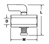 V403P Ground Plug Shutoff Valve Dimensions
