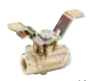 V502P-X-04 Tee Handle Female Panel Mount Ball Valve