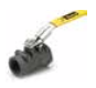 VP502CS Locking Handle Panel Mount Female Pipe Ends Dimensions