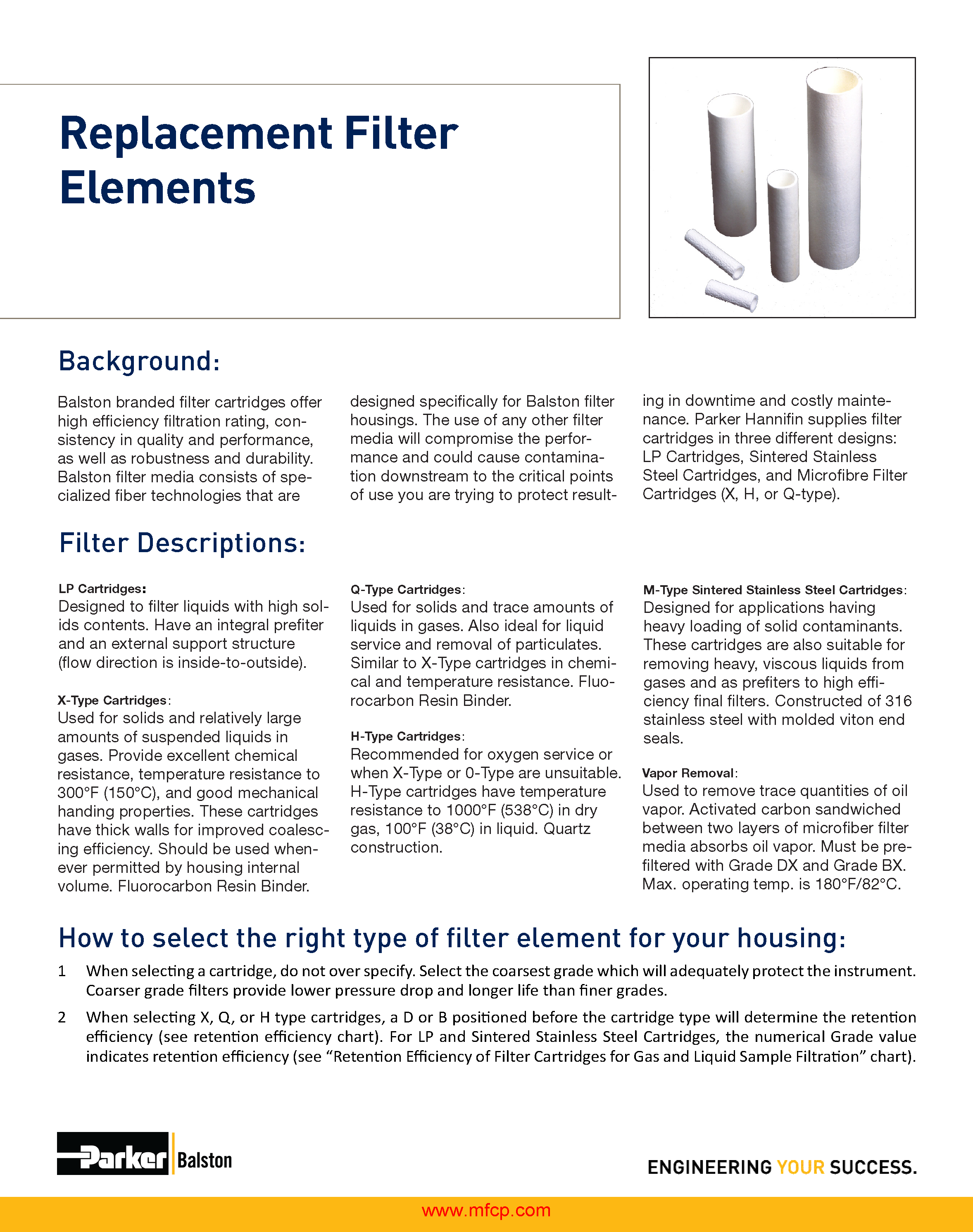 Parker Balston Replacement Elements