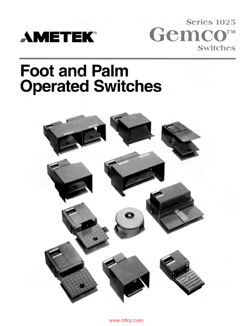 Ametek Gemco Foot and Palm Switch 1025