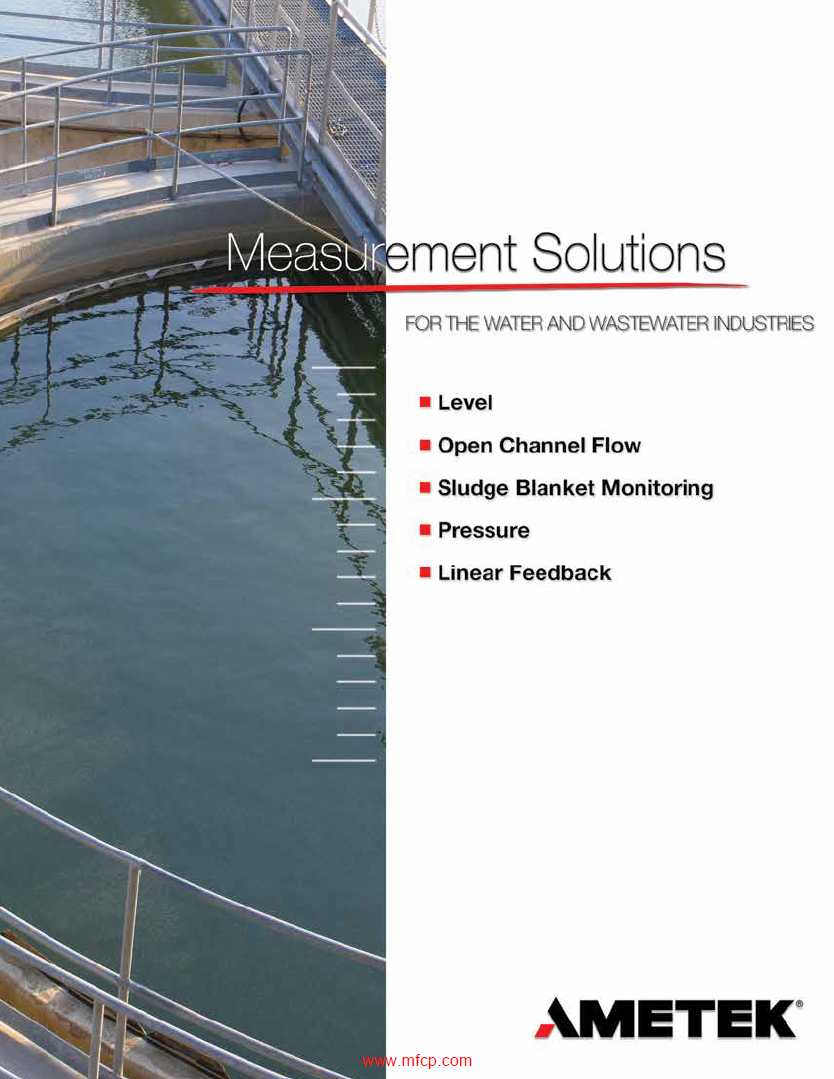 Ametek Gemco Measurement Solutions for Water and Wastewater Industry