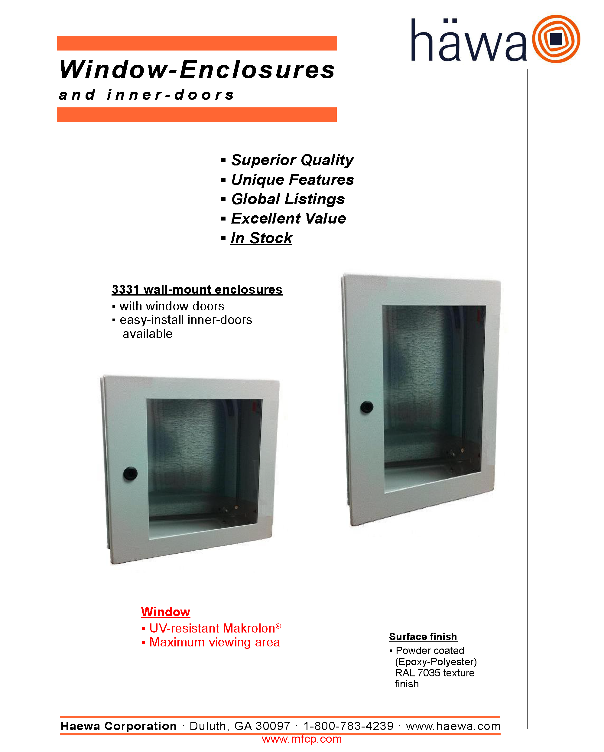 Haewa Enclosures 3331 Window 0518