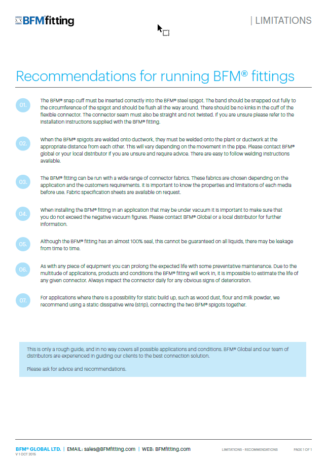 BFM Fitting Recommendation