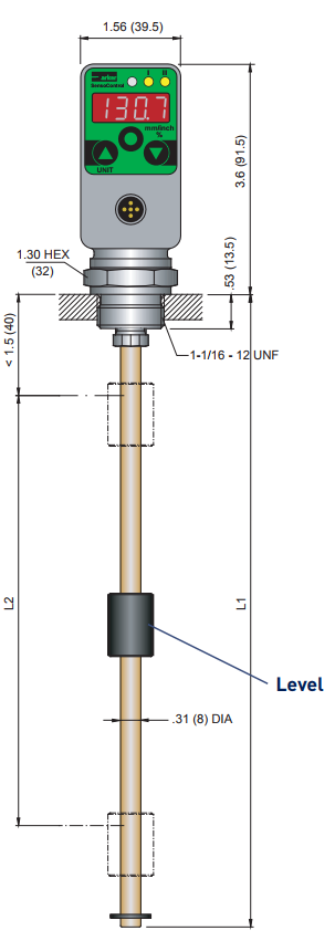 SCLSD Level Controller Dimensions