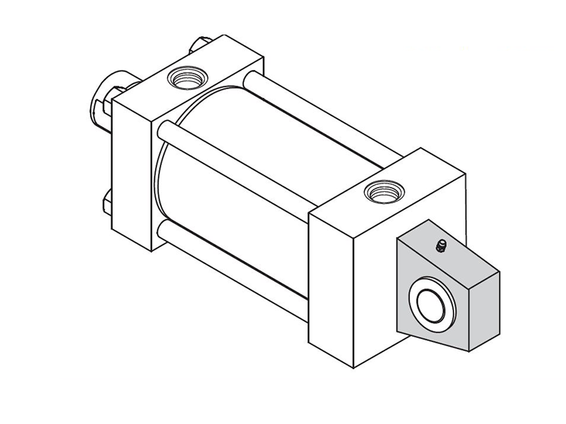 PARKER HYDRAULIC CYLINDER SERIES 2A FLANGE MOUNTING 