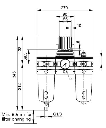 p3y-filterregulator-lubricator-dimensions