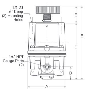 p3ra171-high-precision-vacuum-regulator-dimensions