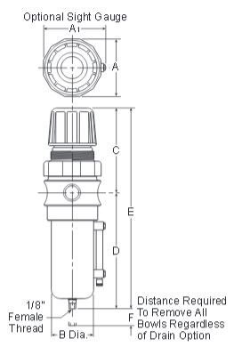 SS-FRLs-PB11-Standard-Piggyback-Dimensions