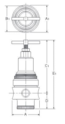 SS-FRLs-PR11-Standard-Regulator-Dimensions